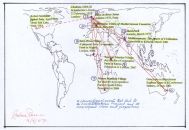 Ένωση Μεσογειακών Χωρών, 2005, Φωσφορούχα χρώματα σε χαρτί, Μεταβλητές διαστάσεις, Παραχώρηση του καλλιτέχνη,  