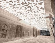 QR-ESQUE, 2013 RENDERING OF THE MULTIMEDIA INSTALLATION AT ALATZA IMARET